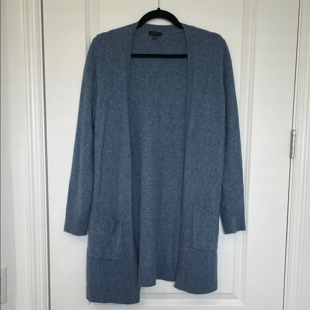 Talbots Soft Blue Open Cardigan